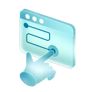 Illustration einer Hand, die eine Benutzeroberfläche bedient – Symbol für User Experience bei Web-Falter